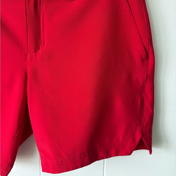 Red Mid-Thigh Shorts - Picture 3 of 5